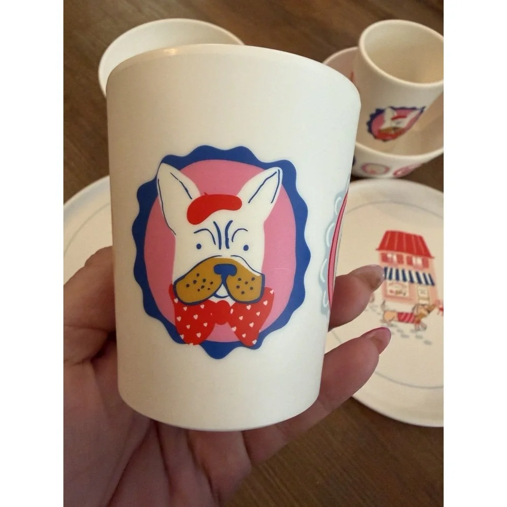 Pillowfort Target 3pc Figural Animal Kids Dinnerware Set Plate, Bowl, Cup NEW